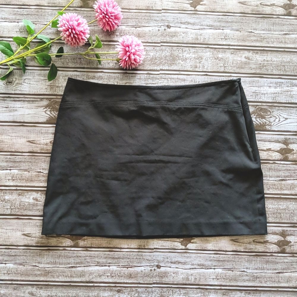 EXPRESS Black Mini Skirt With Side Zipper